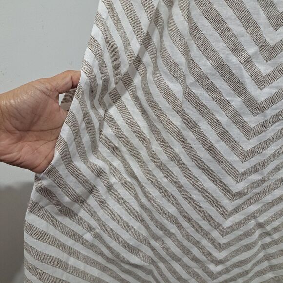 J. Jill Love Linen Boho Summer Spring Maxi Dress Large Tall Chevron Stripe - Picture 7 of 10